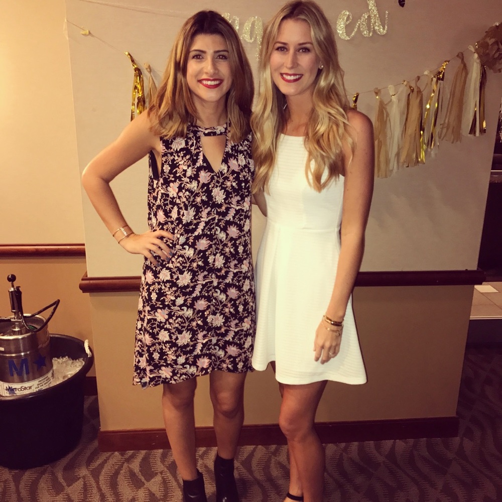 Black floral dress // used